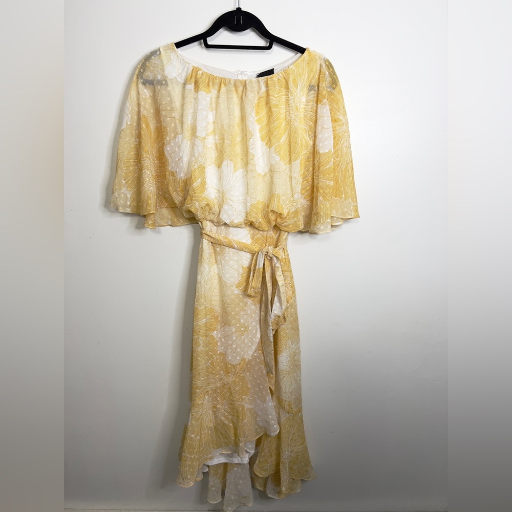Maison Tara Yellow And White Floral Summer Dress